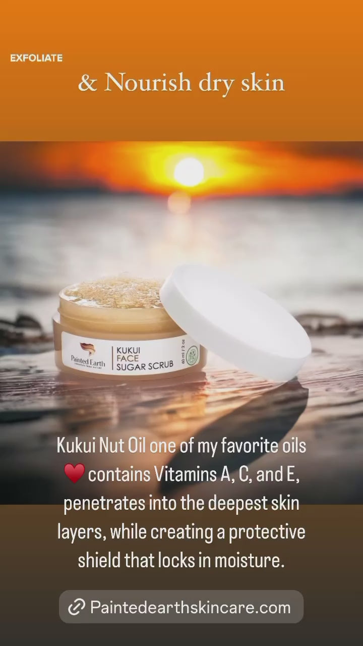 Kukui Face Sugar Scrub, Natural & Organic